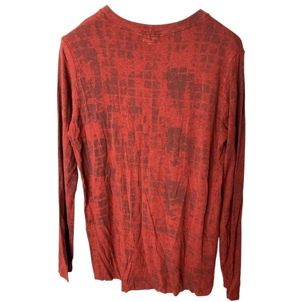 Heyne Bogut lagenlook long sleeve shirt red women's